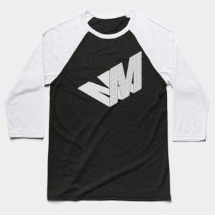 Isometric Alphabet Letter, Letter M Baseball T-Shirt